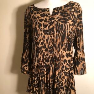 Women’s Animal Print Blouse 3/4  flare sleeve